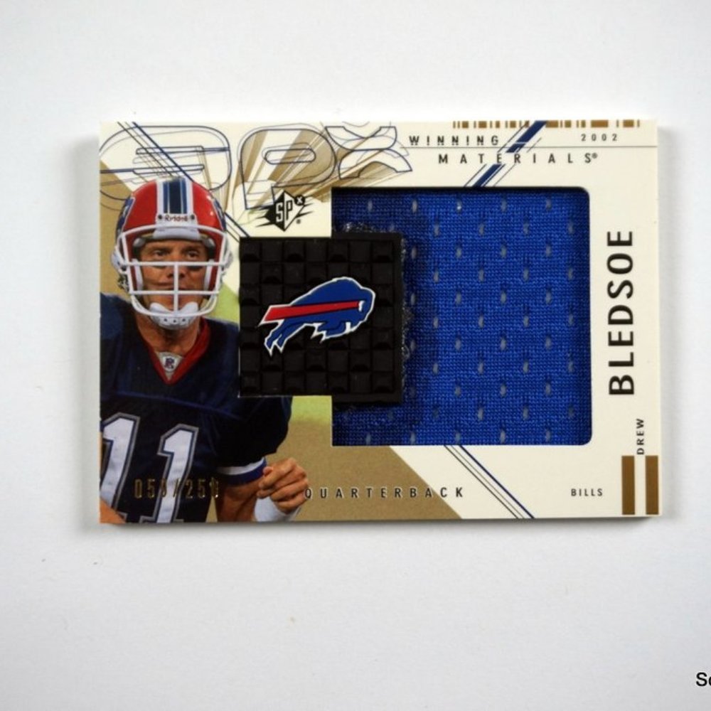2002 UD Drew Bledsoe Winning Materials WM-DB #'d /250 Buffalo Bills Game Used